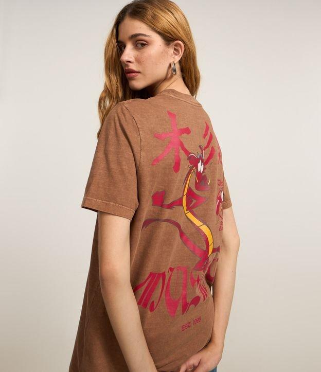 Camiseta T-shirt em Algodão com Estampa Mushu de Mulan - 3