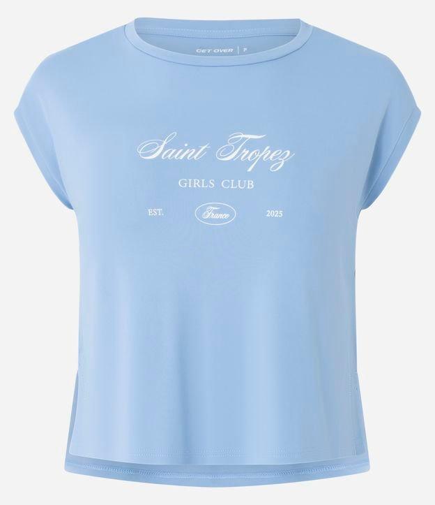 Blusa Esportiva em Microfibra Leve com Estampa Saint Tropez e Barra Dobrada - 1