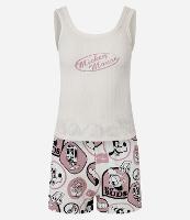 Pijama Short Doll Manga em Ribana com Estampa Mickey - 1