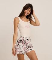 Pijama Short Doll Manga em Ribana com Estampa Mickey - 2