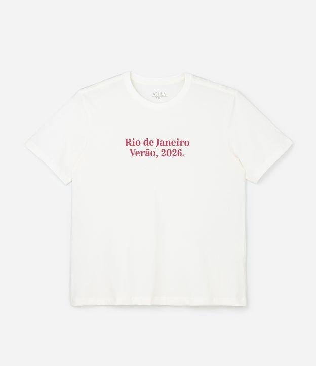 Camiseta Alongada em Algodão com Estampa Rio de Janeiro 2026 Curve & Plus Size - 1