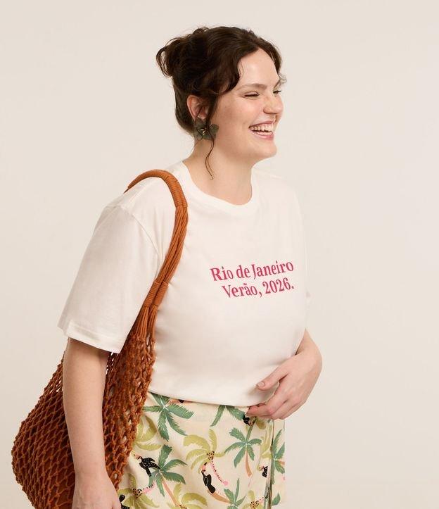 Camiseta Alongada em Algodão com Estampa Rio de Janeiro 2026 Curve & Plus Size - 2