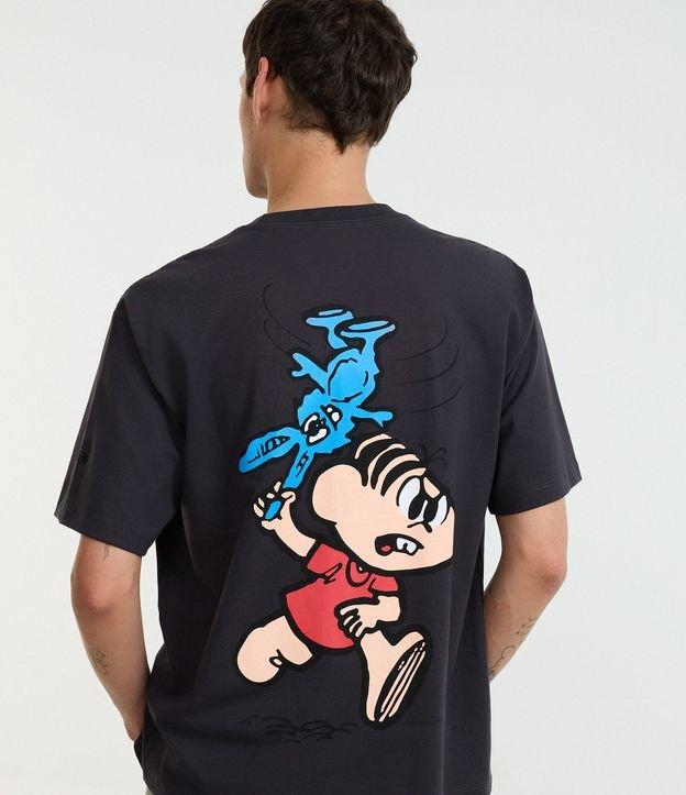 Camiseta Boxy em Algodão com Estampa Mônica e Sansão - 2