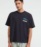 Camiseta Boxy em Algodão com Estampa Mônica e Sansão - 1