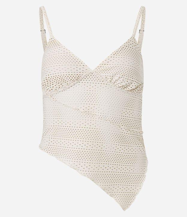 Blusa Assimétrica de Alcinha Texturizado - 1