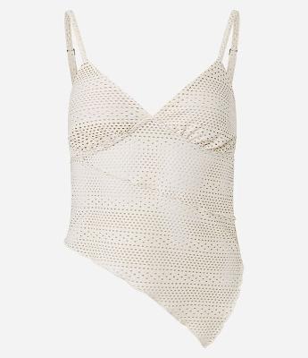 Blusa Assimétrica de Alcinha Texturizado