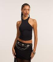 Blusa Justinha em Microfibra com Gola Halter - 1