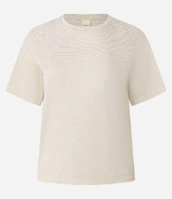 Blusa com Gola Redonda e Listras de Fio Metalizado