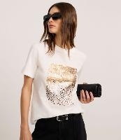 Blusa em Algodão com Bloco de Paetês - 1