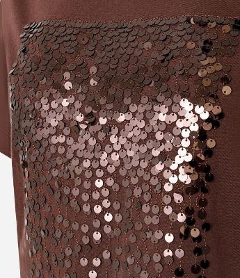 Blusa em Algodão com Bloco de Paetês