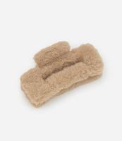 Piranha De Cabelo Plástico Liso com Pelúcia Flufy Neutra - 1