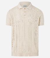 Camisa Polo Texturizada com Pontos Abertas - 1