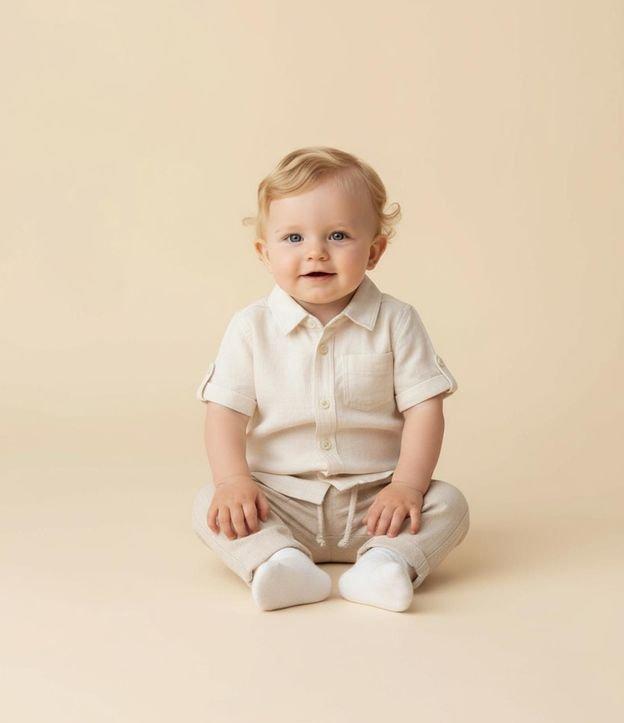 Camisa Infantil em Cambraia com Bolso - Tam 0 a 18 Meses - 2