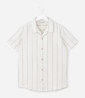Camisa Infantil com Estampa de Listras e Texturizada - Tam 5 a 14 Anos - 1