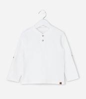 Camiseta Infantil Texturizada com Botão na Manga - Tam 1 a 6 Anos - 1