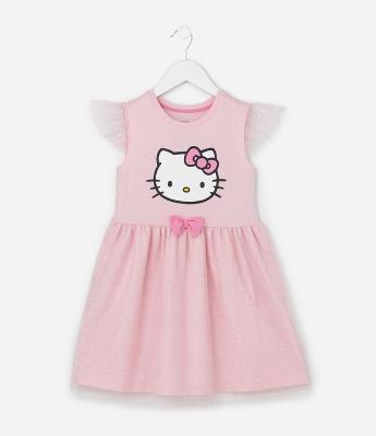 Camisola Infantil com Estampa da Hello Kitty - Tam 3 ao 8 Anos