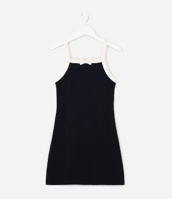 Vestido Infantil com Laço Aplicado - Tam 
 7 A 14