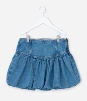 Saia Balonê Infantil em Jeans - Tam 7 a 14 Anos - 1