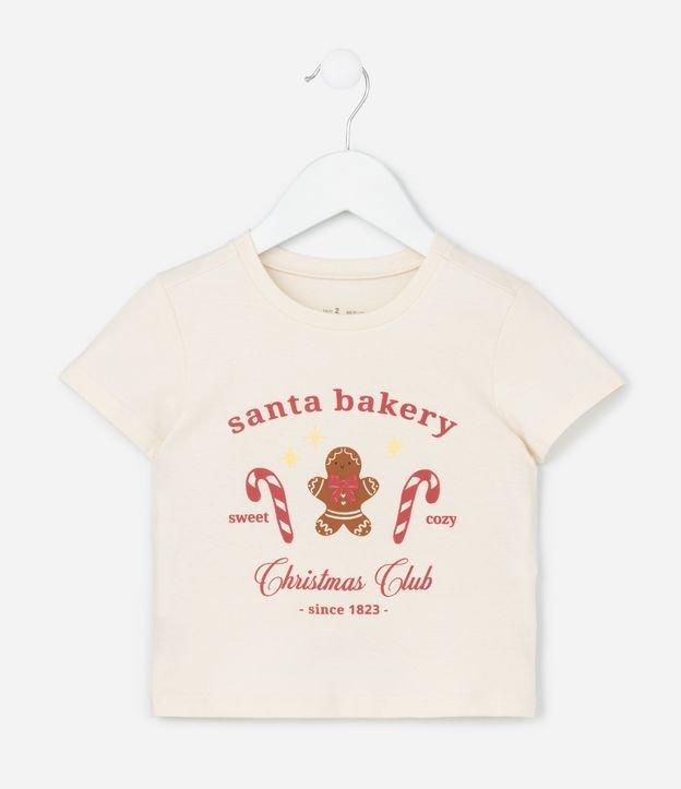 Camiseta Infantil com Estampa Natalina - Tam 1 a 6 Anos - 1