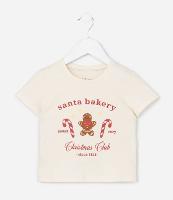 Camiseta Infantil com Estampa Natalina - Tam 1 a 6 Anos - 1