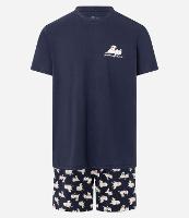 Pijama Curto em Algodão com Estampa de Cachorro - 1