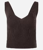 Blusa Regata em Tricô com Decote em V - 1