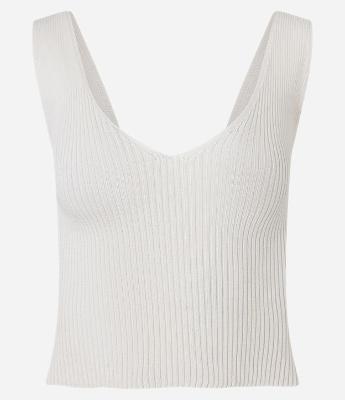 Blusa Regata em Tricô com Decote em V