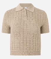 Blusa Polo em Tricô com Textura - 1