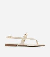 Sandália Rasteira com Tiras Finas e Pingentes de Fundo do Mar - 1