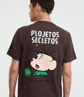 Camiseta Regular em Algodão com Estampa Plojetos Secletos Cebolinha - 2