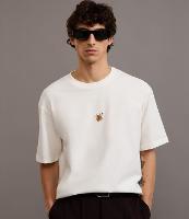 Camiseta Boxy em Algodão com Mini Silk Bordado - 1