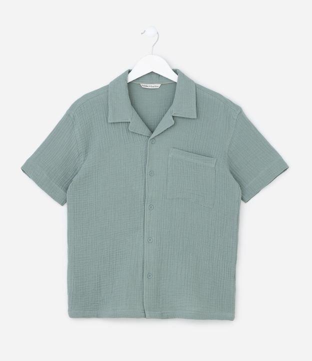 Camisa Infantil em Cotton Texturizada - Tam 5 a 14 Anos - 1