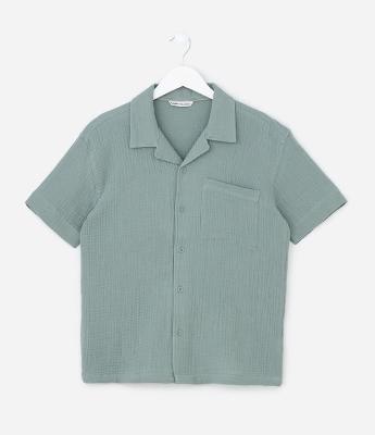Camisa Infantil em Cotton Texturizada - Tam 5 a 14 Anos