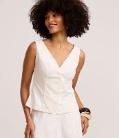 Colete Acinturado em Sarja com Botões e Pences - 2