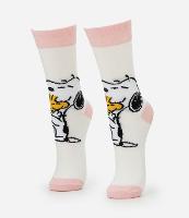 Meia Cano Alto em Algodão com Estampa Snoopy - 1