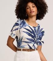 Blusa em Viscolycra com Estampa Folhagem - 2