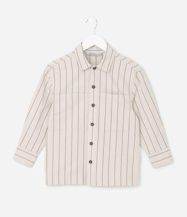 Camisa Infantil em Sarja com Estampa de Listra e Lettering Fast Speed - Tam 5 a 14 Anos - 1