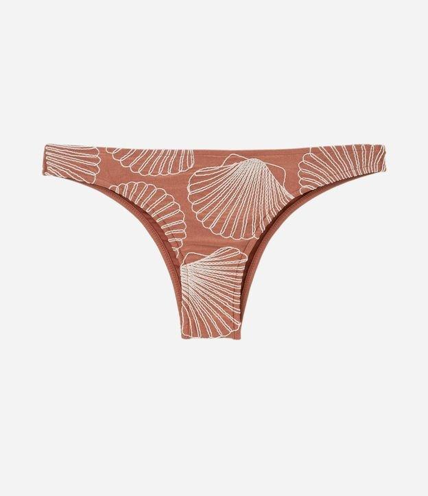 Biquíni Calcinha Básica em Microfibra com Bordado de Conchas - 1