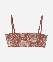 Biquini Top Bandeau em Microfibra com Bordado de Conchas - 1