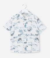 Camisa Infantil com Estampa Coqueiros - Tam 5 a 14 Anos - 1