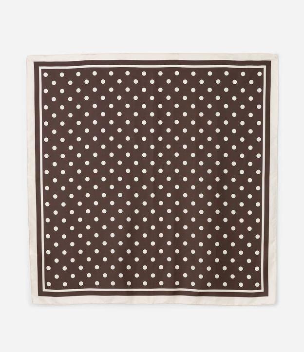 Lenço Quadrado Acetinado com Estampa Poá Curve & Plus Size - 1