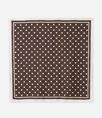 Lenço Quadrado Acetinado com Estampa Poá Curve & Plus Size