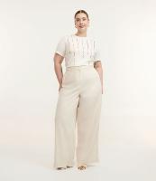 Calça Wide Leg Alfaiatada em Viscolinho Curve & Plus Size - 2