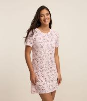 Camisola Curta em Viscose com Estampa de Gatinhos - 1