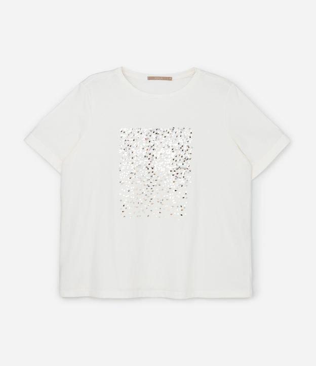 Blusa em Algodão com Chuva de Paetê Curve & Plus Size - 1