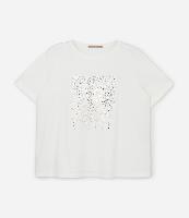 Blusa em Algodão com Chuva de Paetê Curve & Plus Size - 1