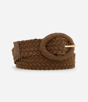 Cinto Largo em Corda Tresse com Fivela Oval Forrada Curve & Plus Size