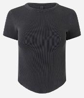 Blusa Canelada em Ribana Estonada com Barra Redonda - 1