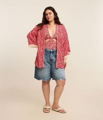 Bermuda Jorts em Jeans com Barra a Fio Curve & Plus Size