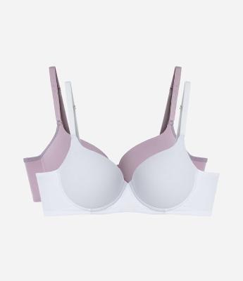 Kit 02 Sutiãs com Bojo e Aro em Microfibra